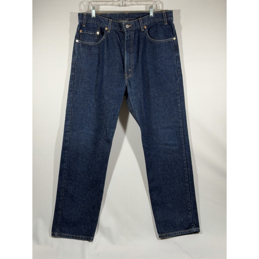 Levis 505 Jeans Mens 38x30 Straight Leg Dark Wash Workwear Dadcore Denim